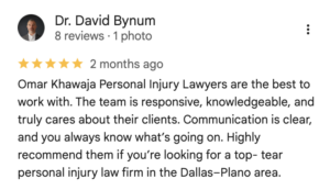 Dallas Client Review Omar Khawaja Personal Injury lawyers